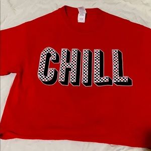 Red H&M chill crop top